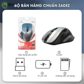 Chuột máy tính không dây Zadez M-353 silver