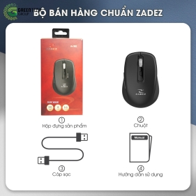 Chuột máy tính Zadez không dây M-382B Black